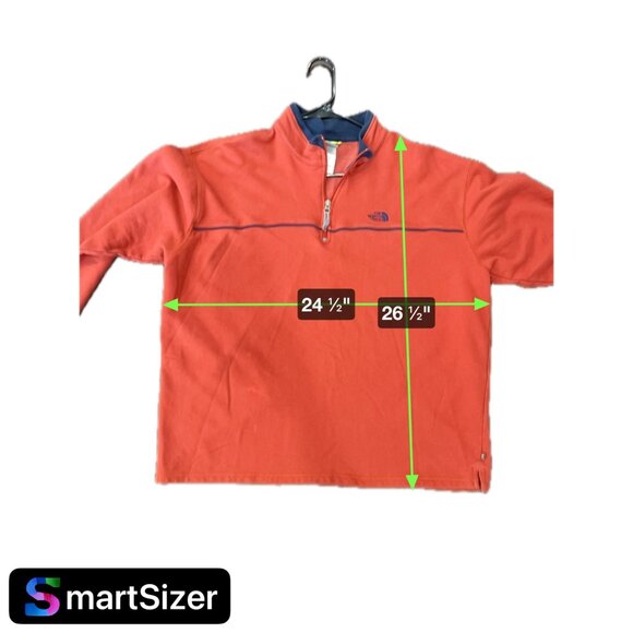 The North Face A5 Series Mens  Orange Red Quarter Zip Pullover XL - Picture 9 of 9